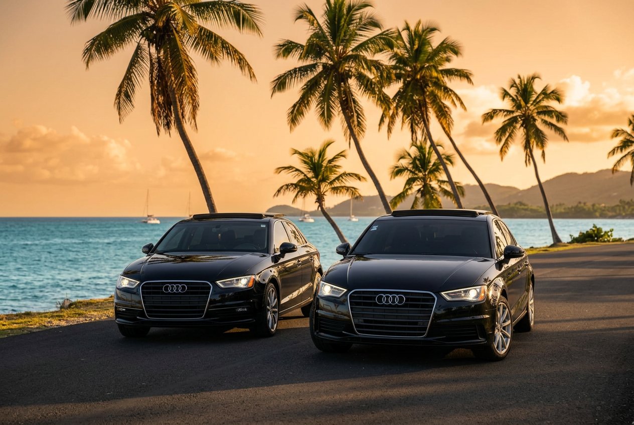 Audi A3 de la flota FULLEQUIPE en la costa caribeña
